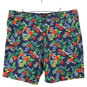 Hawke & Co Hybrid Shorts Mens Size 42 Colorful Floral Tropical Print Swim Trunks